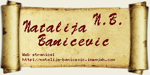 Natalija Banićević vizit kartica